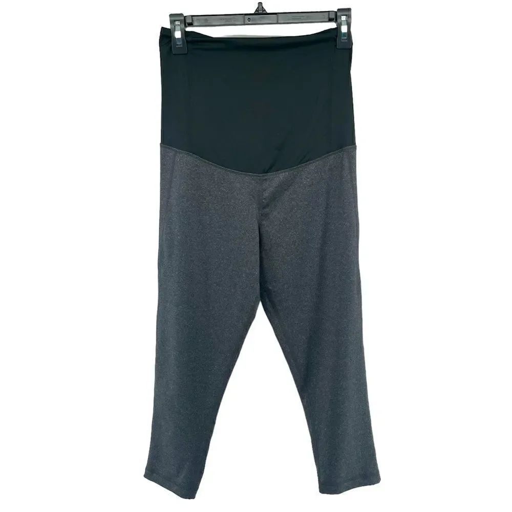 Isabel Maternity By Ingrid & Isabel Gray Over The Belly Crossover Panel Leggings